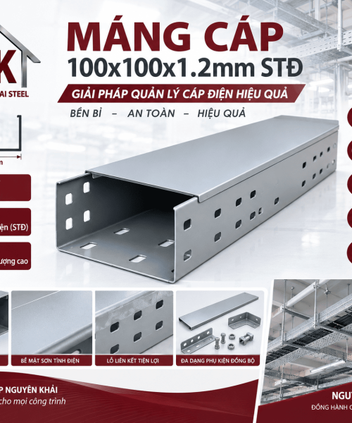 Máng Cáp 100x100x1.2mm STĐ