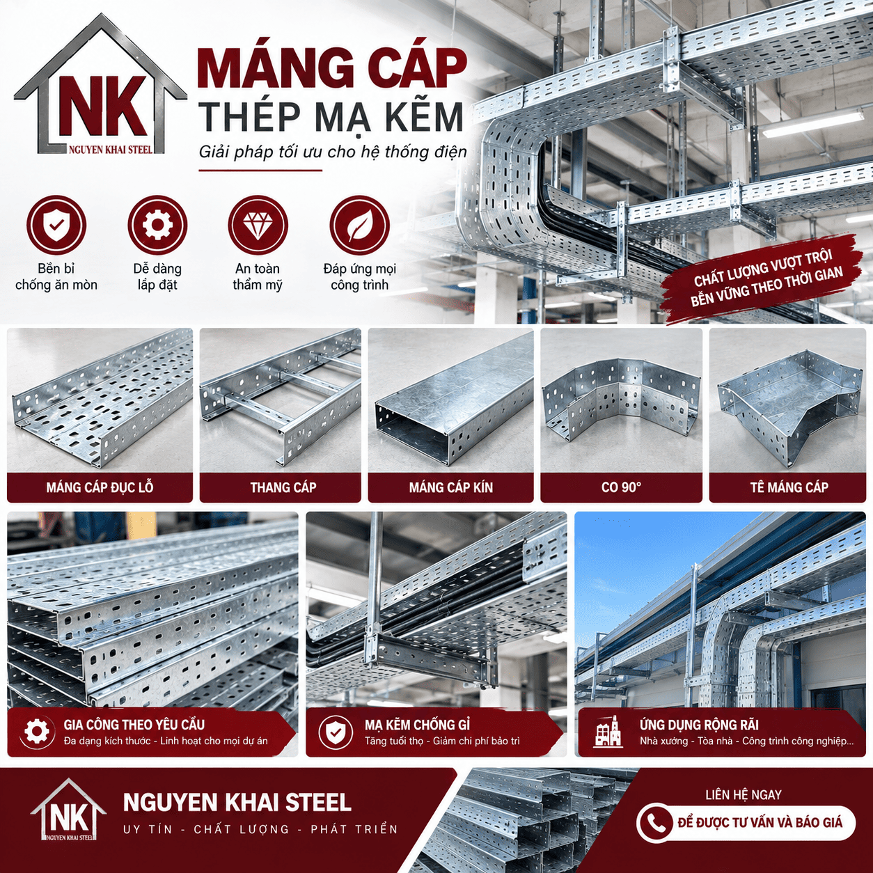 Tiêu Chuẩn Máng Cáp 100x50 STĐ