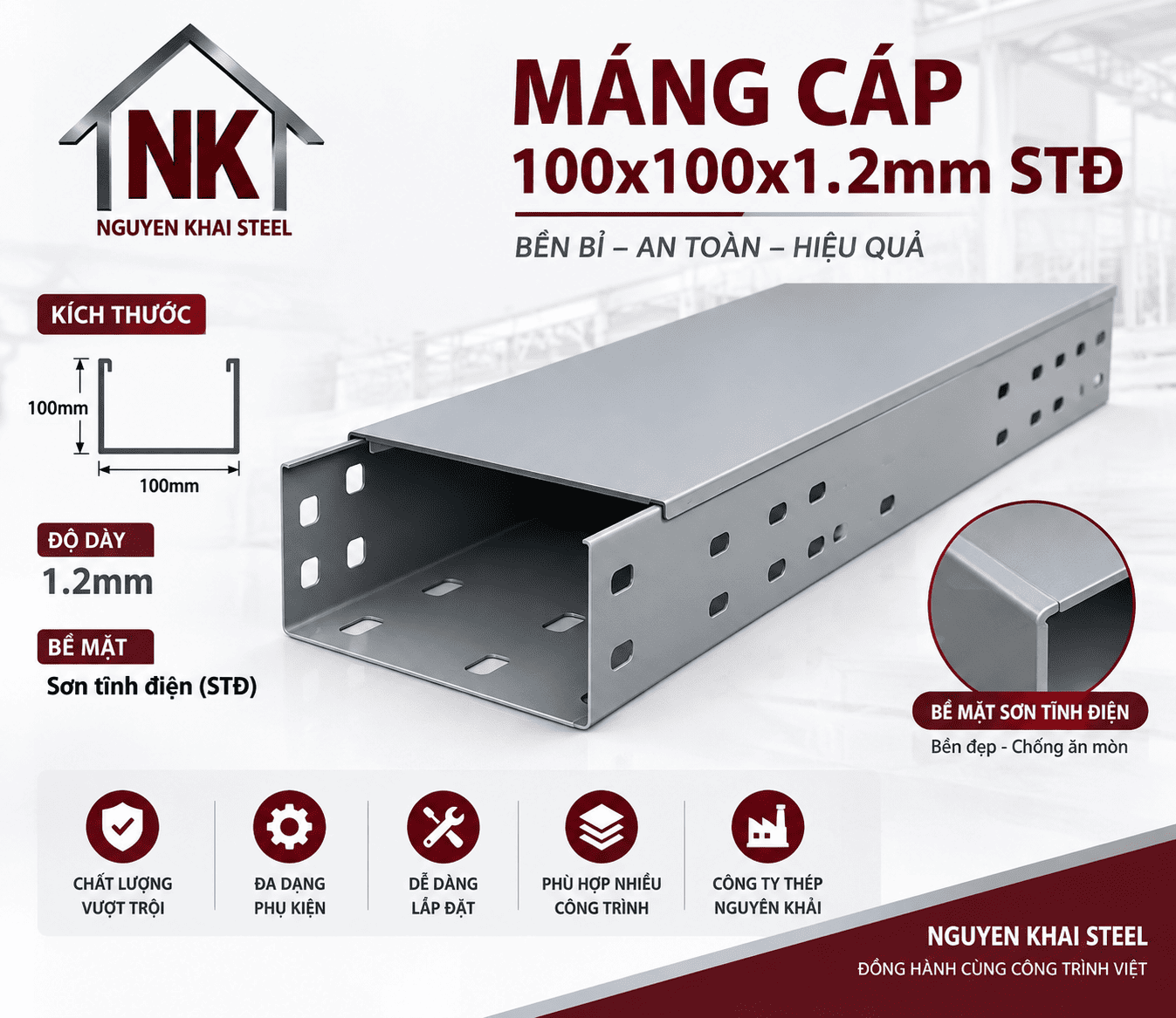 Giá Phụ Kiện Máng Cáp Tại Bình Dương 2026